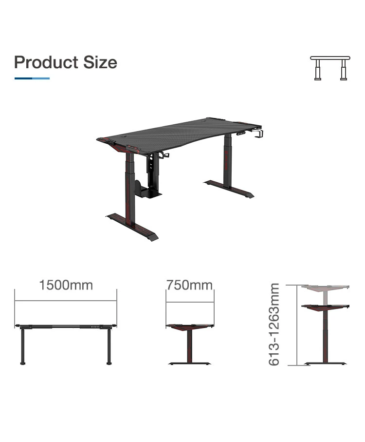 Jiecang Computer Gamer Electric Table Sitting Standing Office Adjustable Gaming Desk New